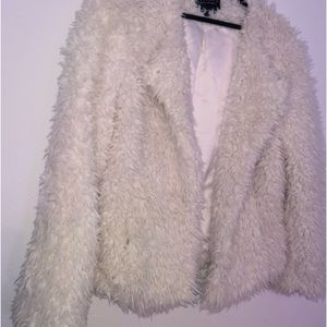 Sanctuary Fluffy White 70’s Style Jacket with Pockets